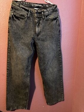 Original Use Washed Black Straight Men's Jeans Baggy